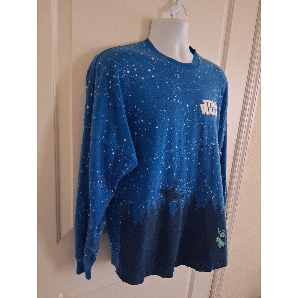 Star Wars Endor Spirit Jersey Blue Long Sleeve Disney Shirt Size M - Picture 5 of 6